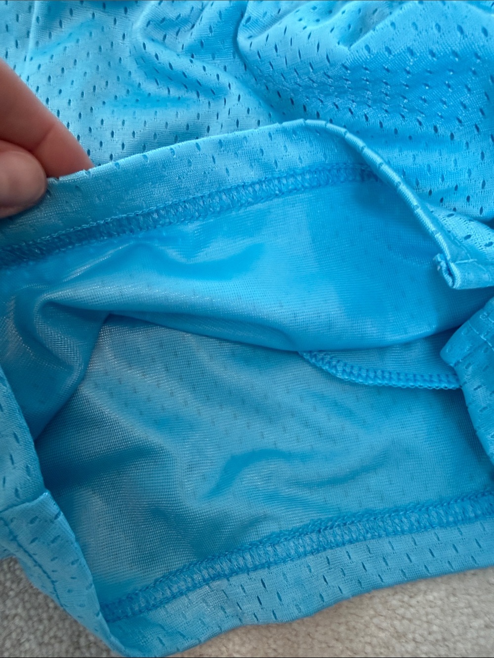 Girls' Athletic Mesh Shorts, bundle of 4 — Light Blue, Lavender, Black, Hot Pink - Picture 5 of 5